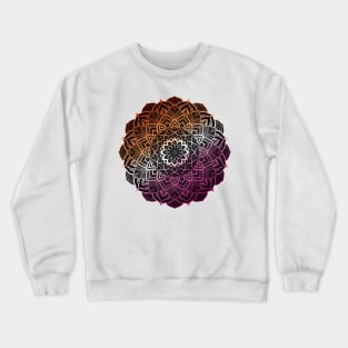 Lesbian Pride Striped Mandala Crewneck Sweatshirt